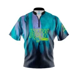 Hammer Raw Black Purple Teal Fast Track CoolWick Bowling Jersey