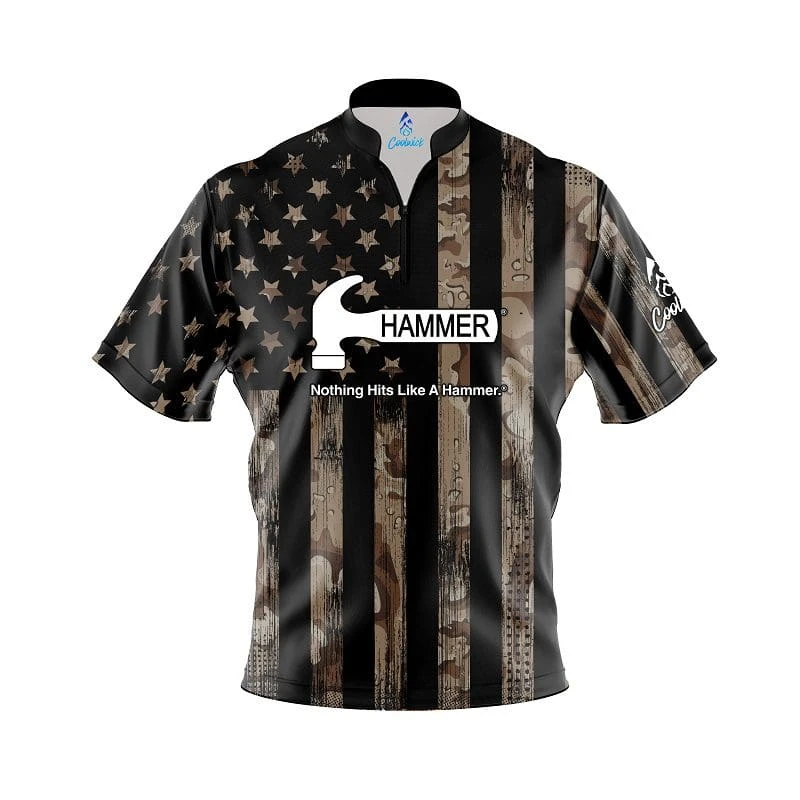 Hammer Desert Camo Flag Fast Track CoolWick Bowling Jersey 1 Hammer Desert Camo Flag Fast Track CoolWick Bowling Jersey