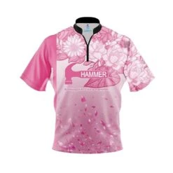 Hammer Breast Cancer Petal Pink Fast Track CoolWick Bowling Jersey