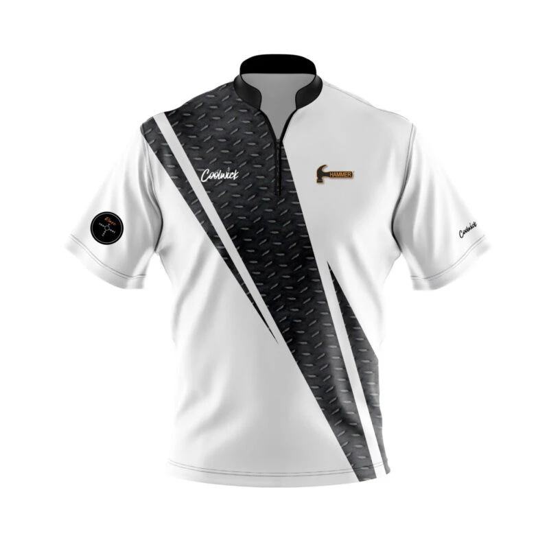 Hammer Rare Collection Diamond Chest White CoolWick Bowling Jersey 1 Hammer Rare Collection Diamond Chest White CoolWick Bowling Jersey