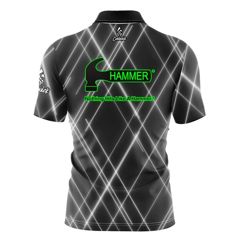 Hammer Argyle Quick Ship CoolWick Sash Zip Bowling Jersey 2 Hammer Argyle Quick Ship CoolWick Sash Zip Bowling Jersey - Image 2