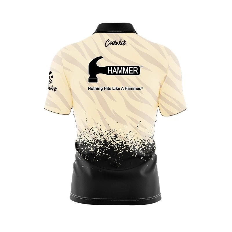 Hammer Break Point Quick Ship CoolWick Sash Zip Bowling Jersey 2 Hammer Break Point Quick Ship CoolWick Sash Zip Bowling Jersey - Image 2