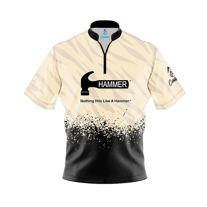 Hammer Break Point Quick Ship CoolWick Sash Zip Bowling Jersey 1 Hammer Break Point Quick Ship CoolWick Sash Zip Bowling Jersey