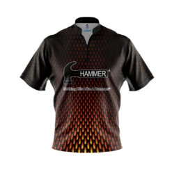 Hammer Fire Mesh Quick Ship CoolWick Sash Zip Bowling Jersey