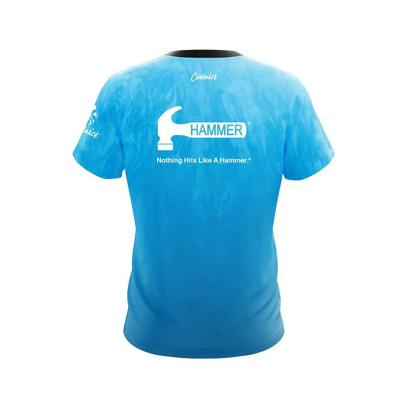 Hammer NU Blue Hammer CoolWick Bowling Jersey 2 Hammer NU Blue Hammer CoolWick Bowling Jersey - Image 2