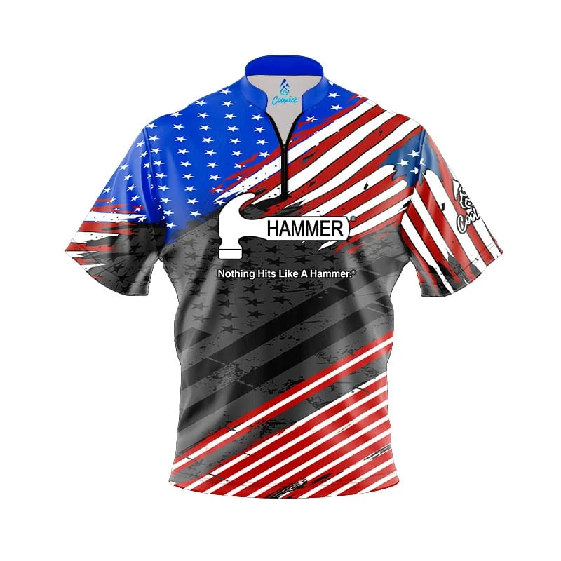Hammer Old Glory ’24 Quick Ship CoolWick Sash Zip Bowling Jersey 1 Hammer Old Glory ’24 Quick Ship CoolWick Sash Zip Bowling Jersey