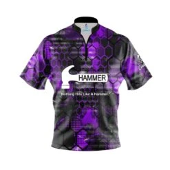 Hammer Purple Honeycomb Quick Ship CoolWick Bowling Jersey