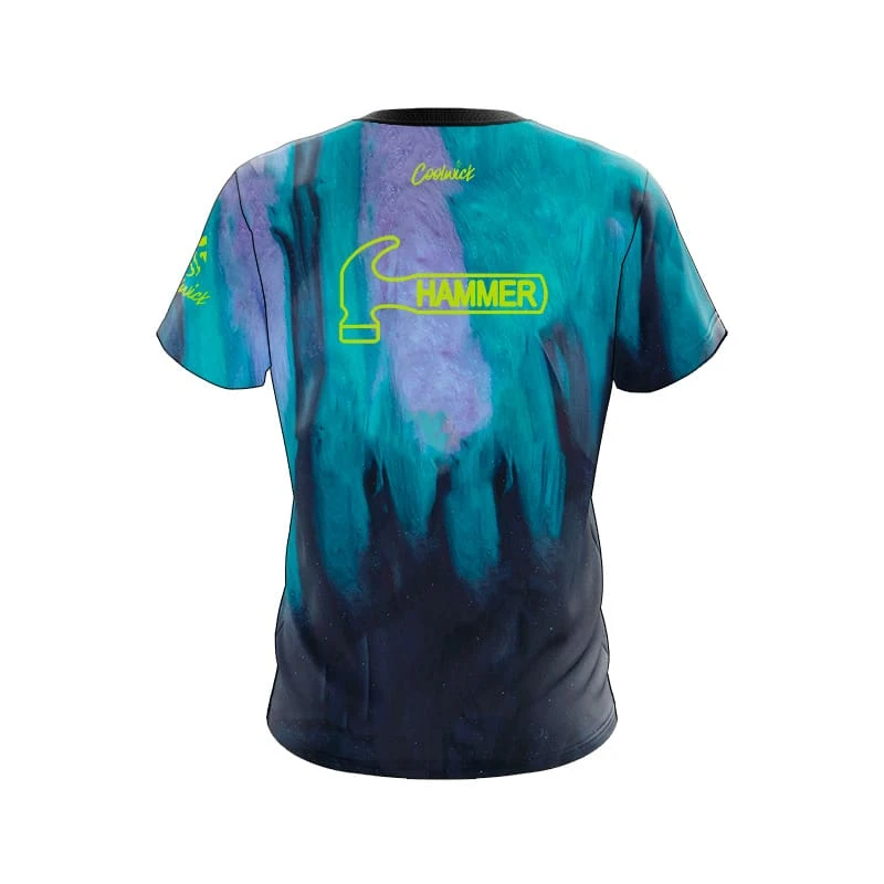 Hammer Raw Black Purple Teal CoolWick Bowling Jersey 2 Hammer Raw Black Purple Teal CoolWick Bowling Jersey - Image 2
