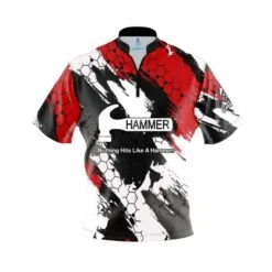 Hammer Red Hexagram Quick Ship CoolWick Bowling Jersey