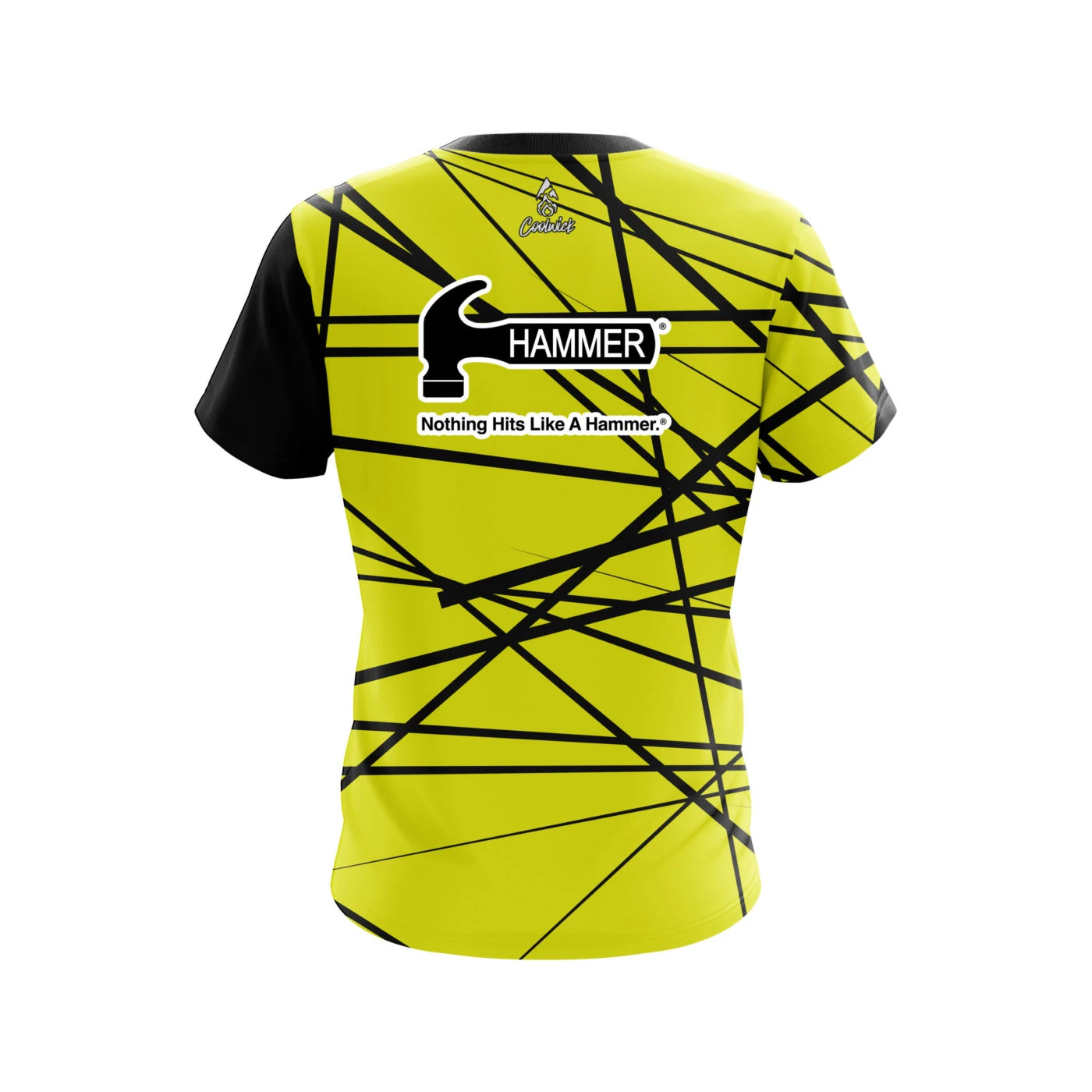 Hammer Distracted Yellow CoolWick Bowling Jersey 2 Hammer Distracted Yellow CoolWick Bowling Jersey - Image 2