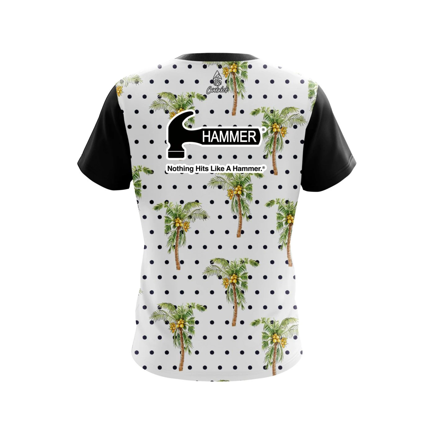 Hammer Polka Dots Palm Trees CoolWick Bowling Jersey 2 Hammer Polka Dots Palm Trees CoolWick Bowling Jersey - Image 2