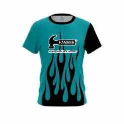 Hammer Cyan Flaming CoolWick Bowling Jersey