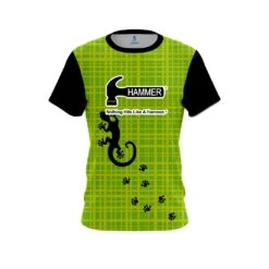 Hammer Lime Plaid Gecko CoolWick Bowling Jersey