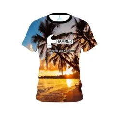 Hammer Sunset Palm Trees CoolWick Bowling Jersey