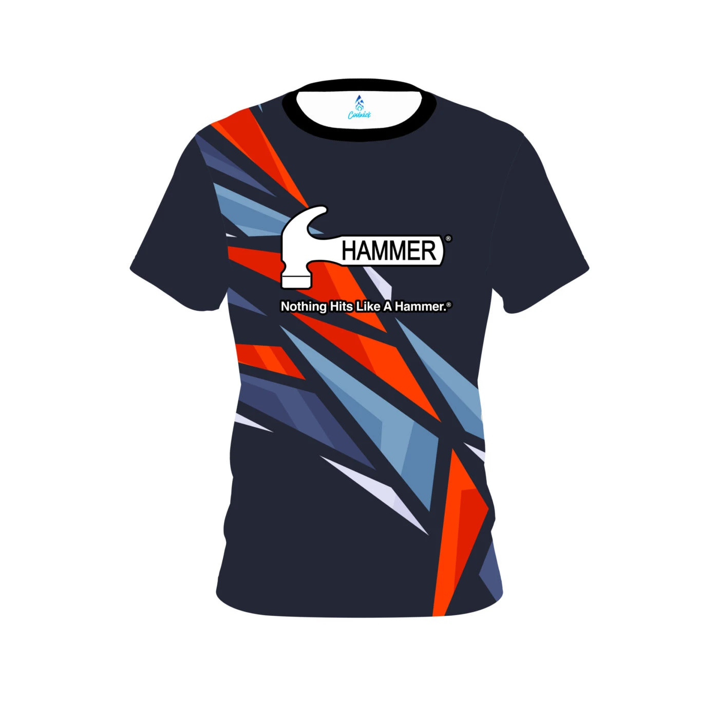 Hammer Navy Sport CoolWick Bowling Jersey 1 Hammer Navy Sport CoolWick Bowling Jersey