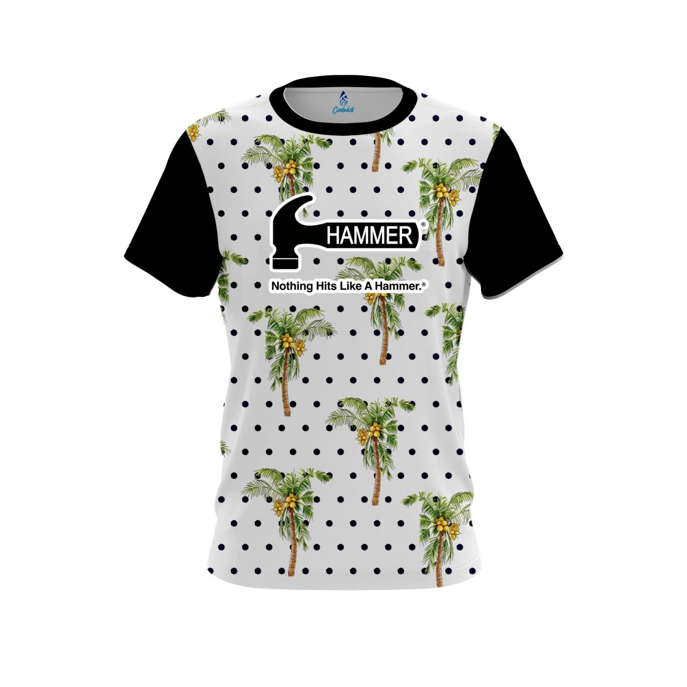 Hammer Polka Dots Palm Trees CoolWick Bowling Jersey 1 Hammer Polka Dots Palm Trees CoolWick Bowling Jersey