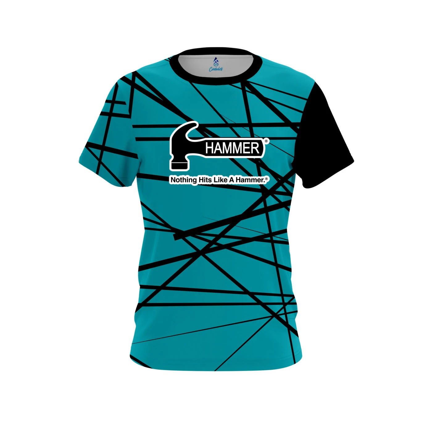 Hammer Distracted Teal CoolWick Bowling Jersey 1 Hammer Distracted Teal CoolWick Bowling Jersey