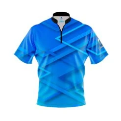 Blue Shapes Fast Track CoolWick Bowling Jersey