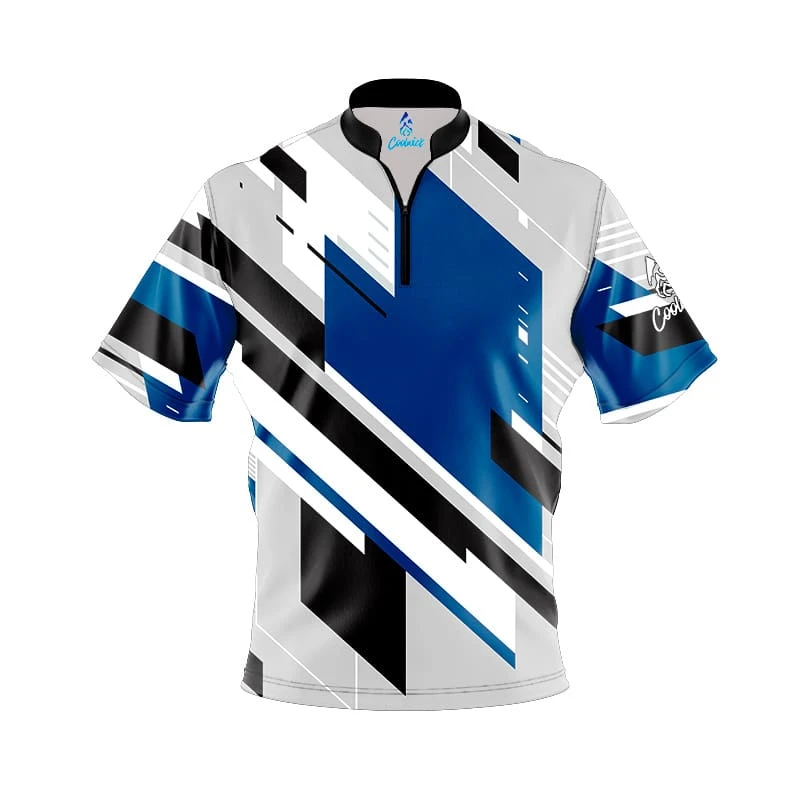 Mid Lane Blue Fast Track CoolWick Bowling Jersey 1 Mid Lane Blue Fast Track CoolWick Bowling Jersey
