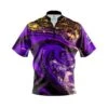 Purple Gold Liquid Marble Fast Track CoolWick Bowling Jersey