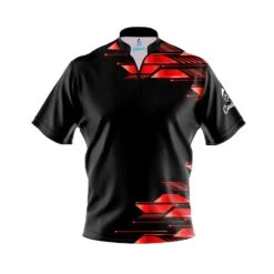 Red Luxury Strikes Fast Track CoolWick Bowling Jersey