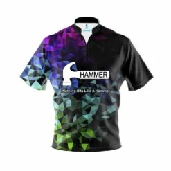 Hammer Gradient Quick Ship CoolWick Sash Zip Bowling Jersey