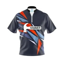 Hammer Sport Triangle Quick Ship CoolWick Sash Zip Bowling Jersey