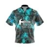 Hammer Teal Honeycomb Quick Ship CoolWick Sash Zip Bowling Jersey