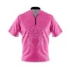 Hammer Black Widow Pink Quick Ship CoolWick Sash Zip Bowling Jersey