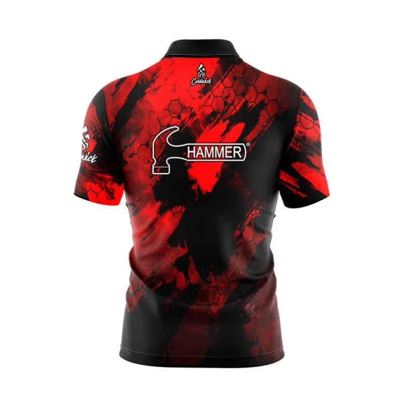 Hammer Black Widow Red Pearl Quick Ship CoolWick Bowling Jersey 2 Hammer Black Widow Red Pearl Quick Ship CoolWick Bowling Jersey - Image 2